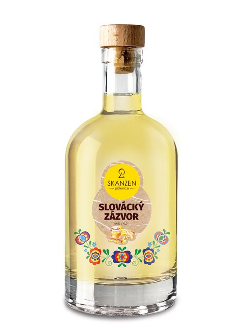 Pálenice Skanzen Modrá Zázvorovice ze Skanzenu Modrá 44% 0,5l